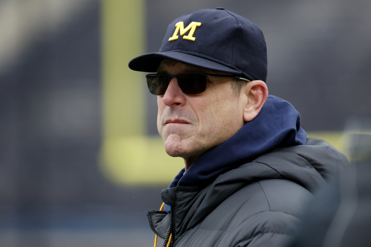 Michigan football coach Jim Harbaugh